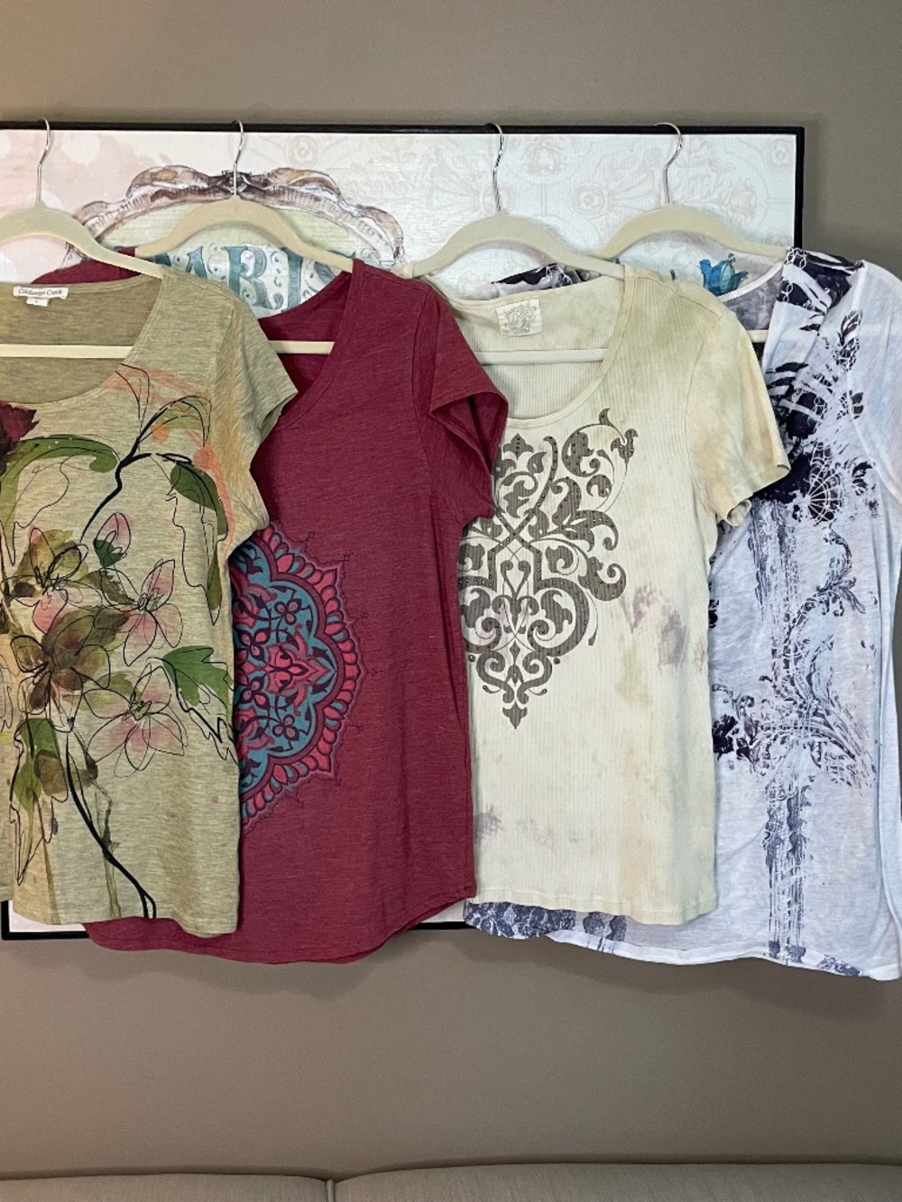 4 Women's Tops, sz Lg (sold together)